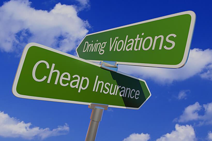 Driving violations and cheap insurance